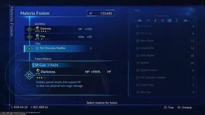 Crisis Core Reunion: How to Get a Materia With 999% HP Easily 999-HP-Crisis-Core-reunion-1