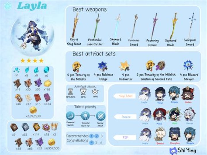 best-weapons-for-layla-genshin-impact