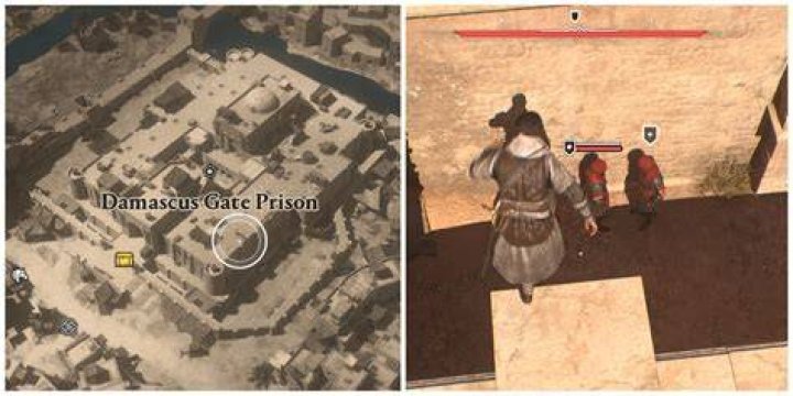 AC Mirage Blade in the Crowd Guide (Easy Method) Damascus-Gate-in-AC-Mirage-map-image