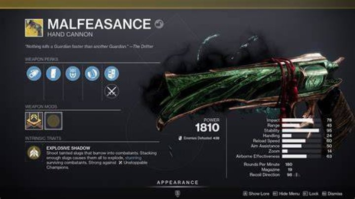 Destiny 2 malfeasance perks