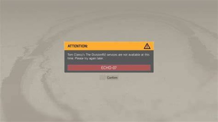 division 2 echo-07 error