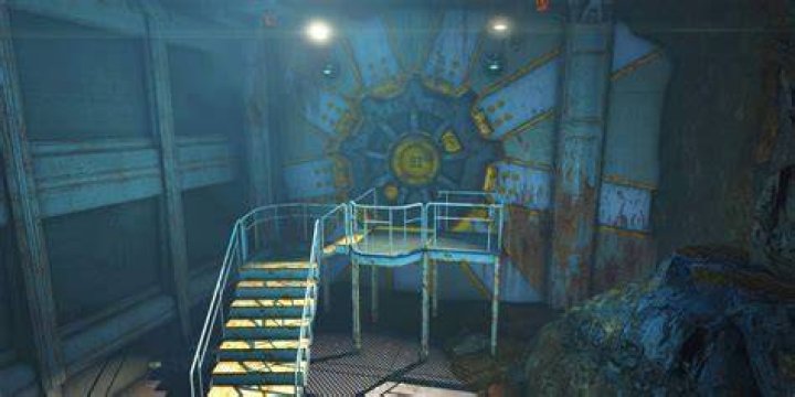 Fallout 4: the closed door on Vault 111.