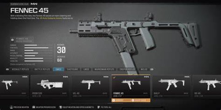 MW3 SMG Tier List: Best Submachine Guns in Modern Warfare 3 Ranked Fennec-45-MW3