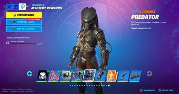 fortnite predator skin