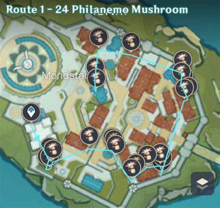 Genshin Impact Philanemo Mushroom Locations Map and Farming Guide Genshin-Impact-Philanemo-Mushroom-Monstadt-Locations