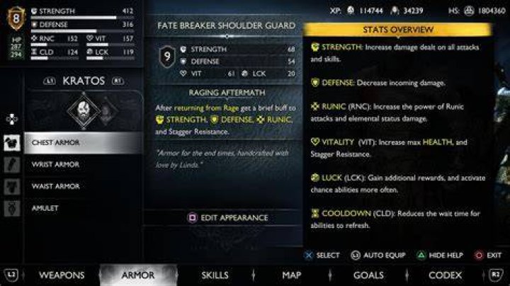 God of War Ragnarok Stats Explained