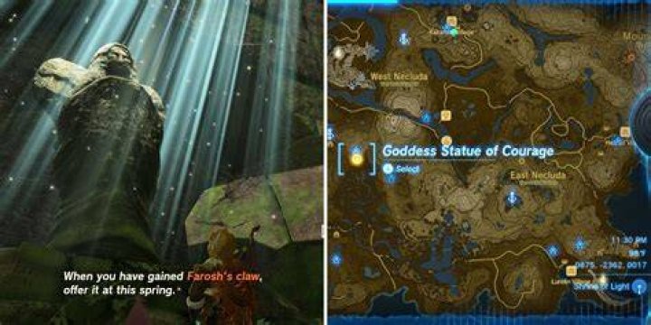 How to Get the White Sword of the Sky in Zelda Tears of the Kingdom (TOTK) Goddess-Statue-Of-Courage-Location-in-Zelda-Tears-of-the-Kingdom