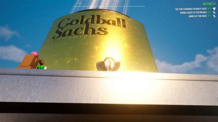 All Easter Eggs in Goat Simulator 3 Goldball-Sachs-Investment