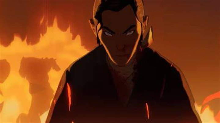 Blue Eye Samurai Age Rating & Parents Guide Mizu-surrounded-by-flames