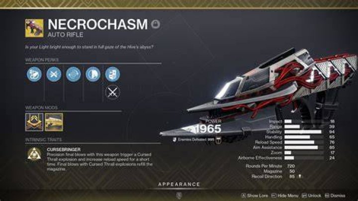 Red Death and Other Fan Favorite Destiny 1 Exotics Return in Destiny 2: The Final Shape Necrochasm