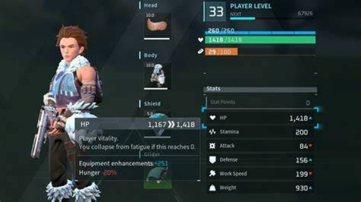 How to Level Up All Stats in Palworld (& Which to Focus on First) Palworld-Stats-HP-affects-Hunger