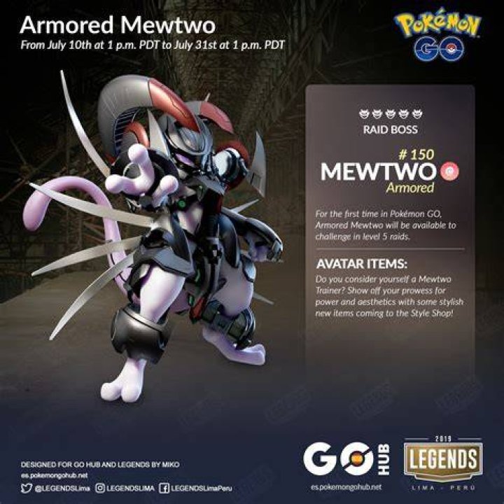 Pokemon Go Armored Mewtwo Raid