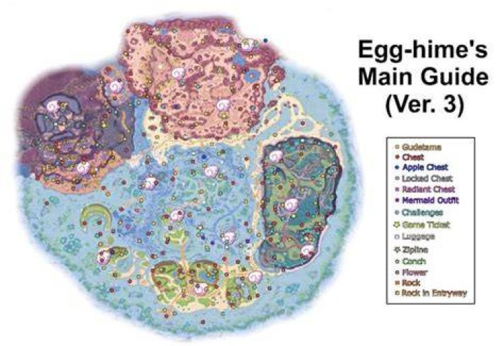 All Gudetama Locations in Hello Kitty Island Adventure Rainbow-Reef-Gudetama