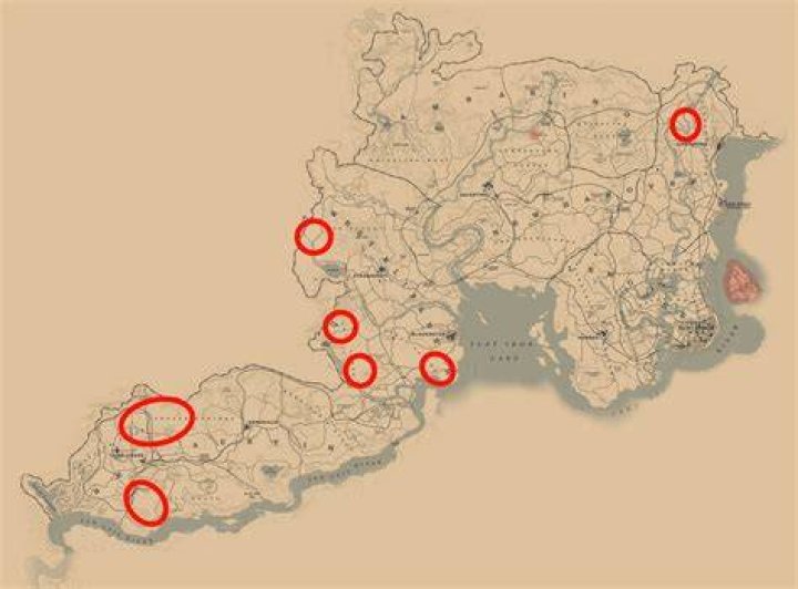 red dead redemption 2 cougar locations map