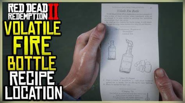 Red Dead Redemption 2 Volatile Dynamite Recipe Location
