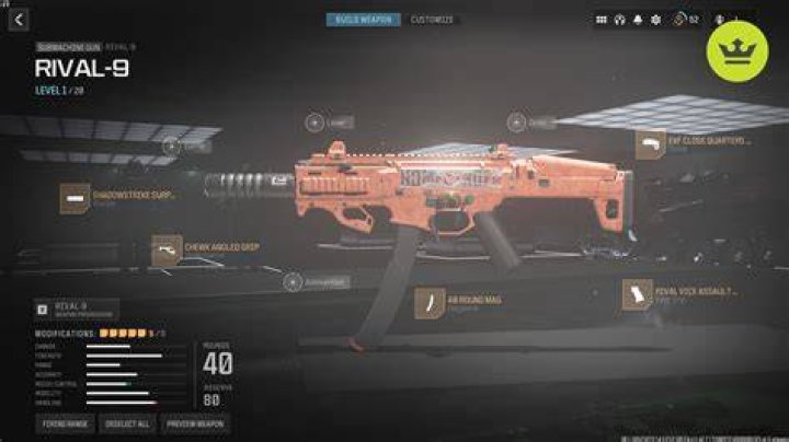 MW3 SMG Tier List: Best Submachine Guns in Modern Warfare 3 Ranked Rival-9-MW3