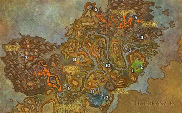 All Dragon Glyph Locations in World of Warcraft: Dragonflight Skytop-Observatory-Rostrum