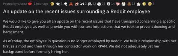 Spez fire Aimee Knight admin removal