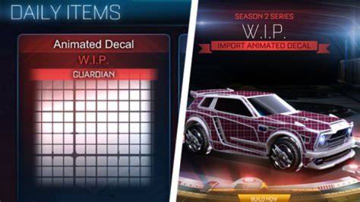 The Rocket League WIP decal is one of the new cosmetics in Season 2. This new work-in-progress paint job can make a player's car look like it is not finished, as the name implies. But it is not completely obviously how to obtain it. Here's how to get the Rocket League WIP decal. How to get the Rocket League W.I.P. decal The WIP decal in Rocket League can be earned in two different ways: the Item Shop or through Blueprints. Blueprints can be earned after playing an online match. They are not common so don't expect them to rain down after each set. Blueprints replaced crates in late 2019. Once players get a Blueprint, they can pay some credits so build that item. The other way is also up to luck as players would have to wait for the decal to come into the Item Shop. This shop cycles about every single day or so and runs through different items. The animated decal will be 300 credits when it comes into the shop but players have to check every day so they don't miss it. This is $3 worth of credits, but credits must be purchased in $5, $10, $25, or $50 increments. Players cannot earn the Rocket League WIP decal through the Rocket Pass. It is not one of the levels in the free or premium tiers. However, the premium Rocket Pass does contain eight tiers of 100 credits, which will be helpful for those who get a Blueprint with the WIP decal inside.