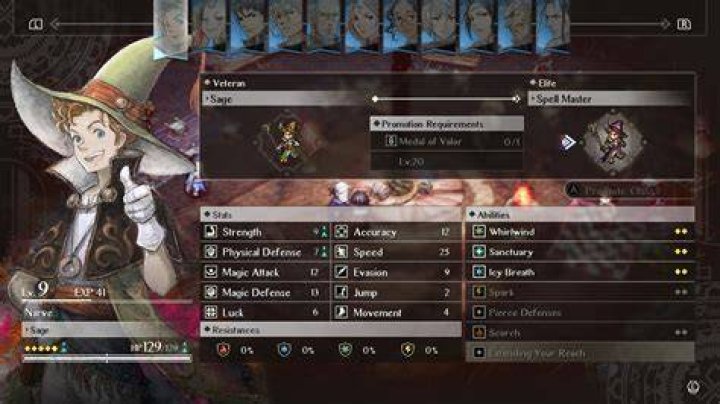 All Classes and Jobs in Triangle Strategy Triangle-Strategy-Classes