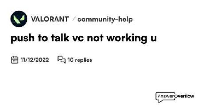 valorant push-to-talk not working broken fix